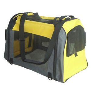 New Medium Pet Dog Cat Puppy Car Seat Carrier Travel Bag Crate Beige