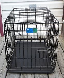 Top Paw Double Door Folding Med Dog Crate Kennel Cage w Divider Original Box