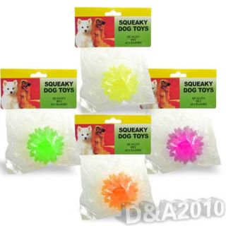 Pet Cat Puppy Dog Squeaky Ball Toy Chew Squeaker Rubber Pet Training Toy