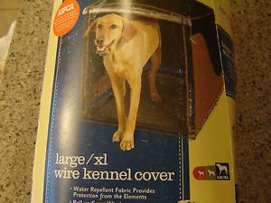 ASPCA Large XL Dog Kennel Cover for Wire Cage Crate Hunter Green Tan