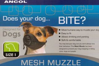 Quality Nylon Humane Mesh Muzzle Small Dog Muzzle Yorkie Jack Russel 4 74" 12cm