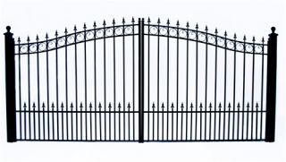Aleko® Driveway Gates Iron Gates Steel Gate New Prague Style 18'