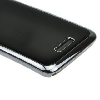 Black Brushed Metal Aluminum Hard Case for HTC Onex LTE Endeavor Edge Supreme
