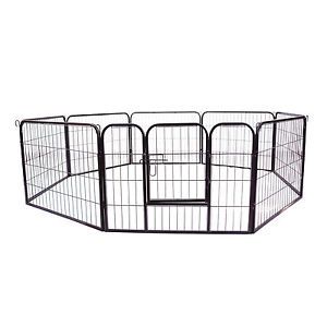 New Heavy Duty Pet Dog Cat Exercise Pen Playpen Fence Yard Kennel Portable 23 6"