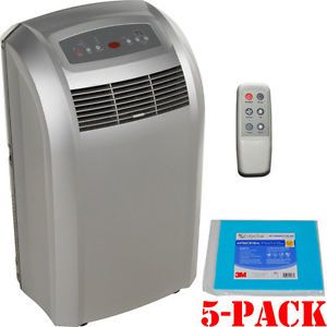 12000 BTU Portable Air Conditioner AC w 3M Antimicrobial Purifier Filter 5 Pack