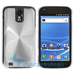 Silver Brushed Metal Aluminum Hard Case Cover for Samsung Galaxy S2 T989
