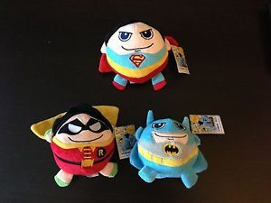 Comic Con 2013 Batman Robin Superman  Plush Dog Toy Comic Con Exclusive