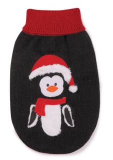 Zack Zoey Christmas Holiday Penguin Sweater Pet Dog Knit Sweater XXS L