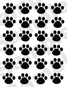 Puppy Dog Paw Prints Puppies Black Blue Brown Baby Nursery Wall Stickers Decals