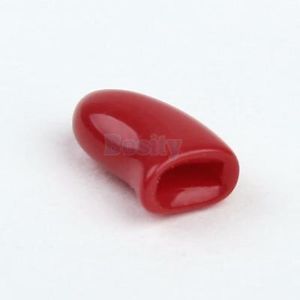 20pcs Red Cats Dog Paw Nail Caps Size M Glue Adhesive
