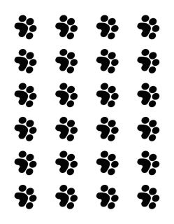 New Black Paw Print Dog Stickers Pet Cat Puppy Low SHIP