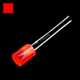 50pcs 3mm Red Flat Top Diffused Red LED Light Lamp LEDs