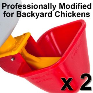 2 x Lubing Poultry Chicken Drinker Waterer Cup 4007 Feeders Available