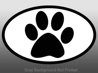 Oval Paw Sticker Decal Pet Puppy Dogs Paws Dog Stickers
