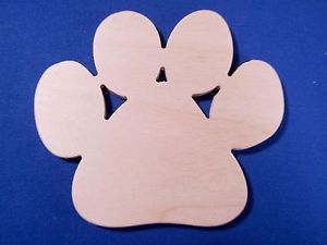Paw Print Wooden Craft Shape Sizes Qtys Available Dog Foot Animal