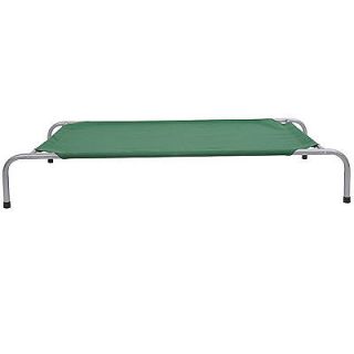 Pawhut 51" Elevated Outdoor Indoor Camping Pet Cot Portable Dog Bed Green