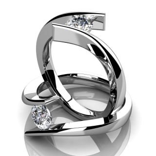 0 37 Carat E VS1 GIA Certified Round Diamond Solitaire Ring 18K White Gold