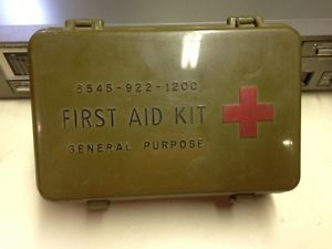 Vintage US Military First Aid Kit 6545 922 1200 General Purpose Plastic Box