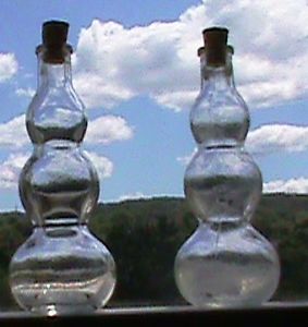 Morey Bubble Glass Bottles 2 Bitters Glass Bottles Bubble Art Glass