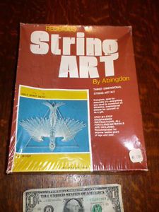 SEALED New 1976 Religious String Art Kit by Abington Press "Holy Spirit Dove"
