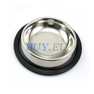 New Stainless Pet Dog Cat Food Water Bowls Dish