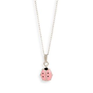 Elegant Baby® Pink Lady Bug Sterling Silver Necklace