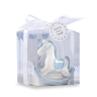 Kate Aspen® Blue Rocking Horse Tealight Baby Shower Favor
