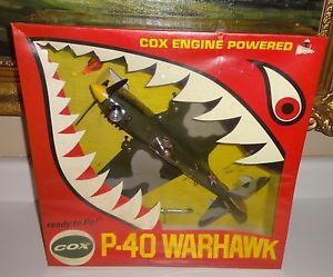 SEALED NRFB RARE Cox P 40 Warhawk Flying Tiger Airplane Engine Powered