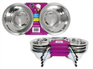 Buy 3 Get 4 Stainless Steel Raised Dog Pet Cat Twin Food Water Feeding Bowls