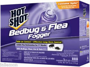 Hotshot HG 95911 3 Pack 2 oz Aerosol Bedbug Flea Tick Room Fogger Spray