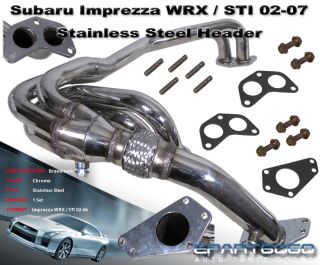 2002 2007 Subaru Impreza Legacy WRX STI 2 0L Turbo Racing Exhaust Header 03 04