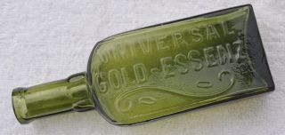 1900s Germany German Nice Embossed Gold Essenz Food Sauce Condiment Bottle
