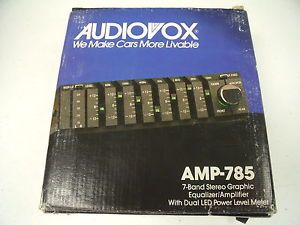 Audiovox 7 Band Stereo Graphic Equalizer Amplifier Amp 785