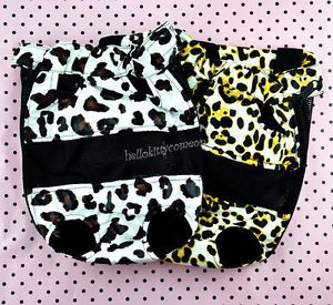 2 Colors Leopard Dog Tote Travel Net Front Carrier Bag Nylon Backpack Rucksack