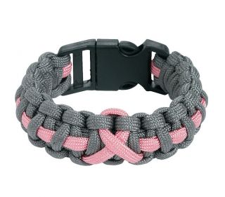 6 Paracord Pink Ribbon Breast Cancer Awareness Bracelets