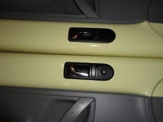03 09 VW Beetle Convertible Door Panels Lemon Yellow Grey Leather Nice Pair