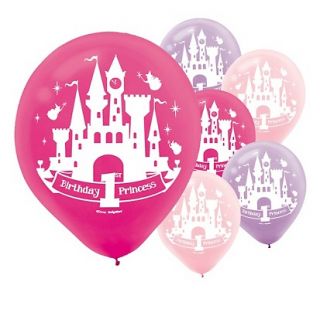 Disney Princess 1st Birthday Latex Balloons 15ct