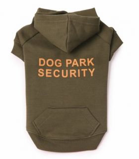 Dog Park Security Hoodie Sweatshirt Coat Chive Top