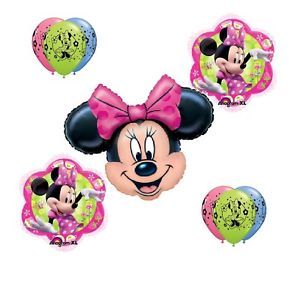 Balloons Disney Minnie Mouse Birthday Party Balloons Decorations Pink Girls