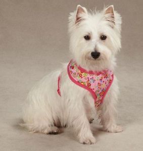 Spring Garden Soft Fabric Dog Harness Harnesses Pink Flowers