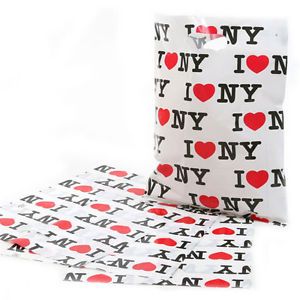 I Love NY 35 50 New 13 77" x 17 71" Plastic Merchandise Bags Shopping Bags