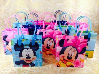 Disney Mickey Minnie Mouse 12pc Goodie Bags Party Favor Bags Gift Bags