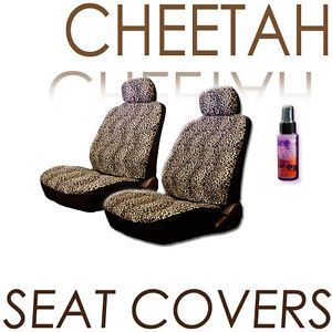 New Safari Cheetah Animal Print Car Seat Covers Wheel Cover Set with Gift