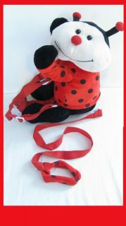 Girls 2 in 1 Kids Toddler Lady Bug Plush Safety Harness Buddy Leash Backpack