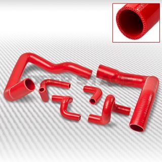 3 Ply Silicone Radiator Hose Tube High Temp 79 93 Ford Mustang V8 V6 MT Red