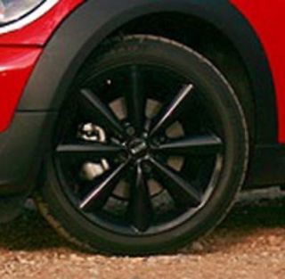 Mini Cooper 17" R121 Black Conical Spoke Rim Wheel with Hubcap New