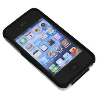 Black White 3 Piece Hard Case Cover Accessory for Apple iPhone 4 4S 4G