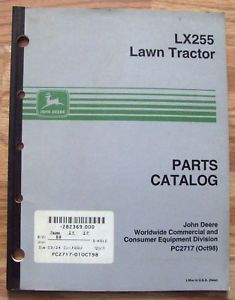 John Deere LX255 Lawn Tractor Parts Catalog Manual JD