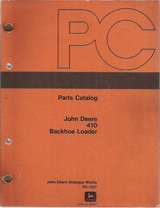 John Deere 410 Backhoe Loader Parts Manual