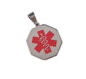 Medical Alert Custom Engraved ID Military Dog Tag Tags Stainless Steel Pendant